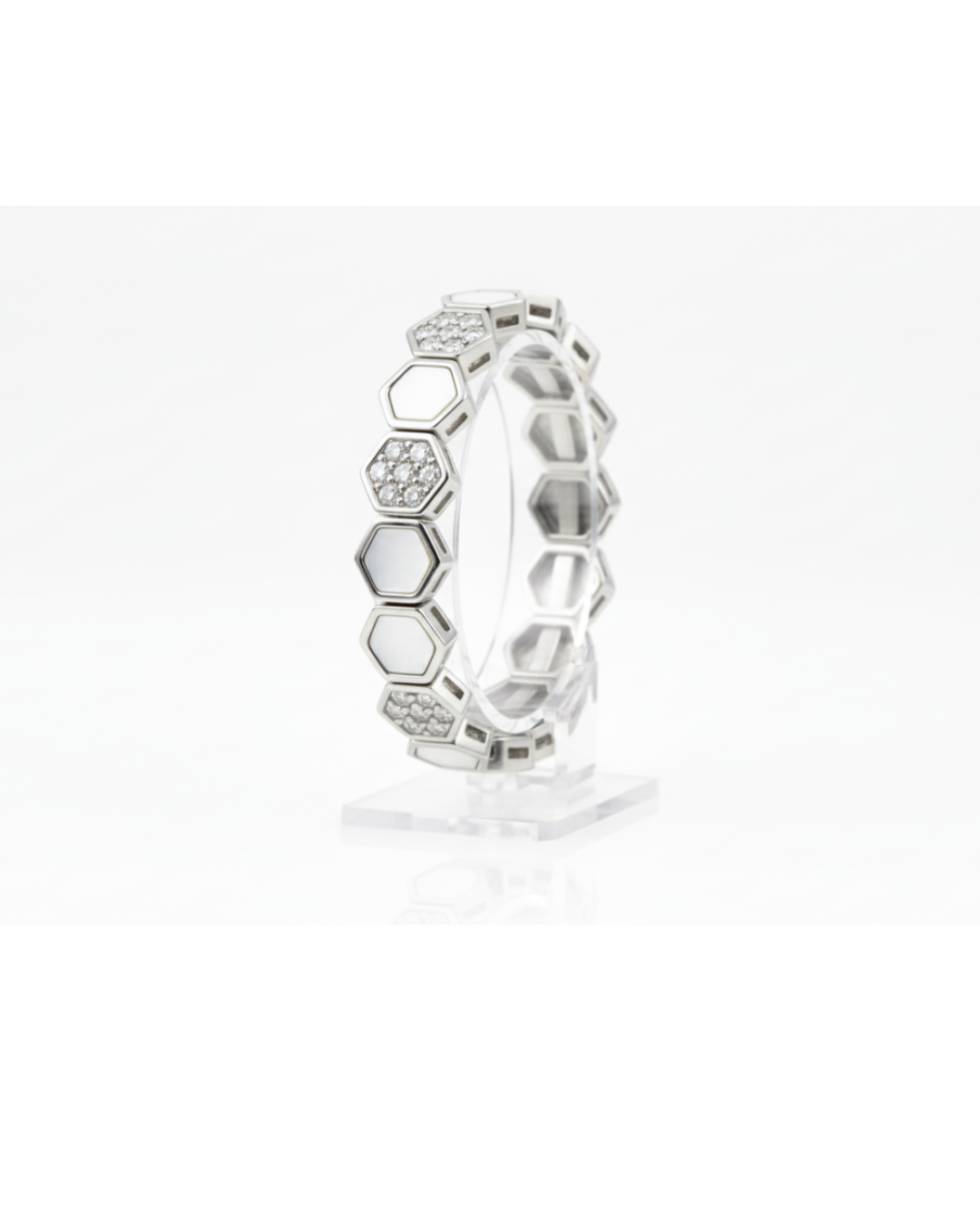 Stainless Steel, Steel Sapphire Bangle - Image 4