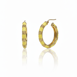Yellow Hoop Earrings