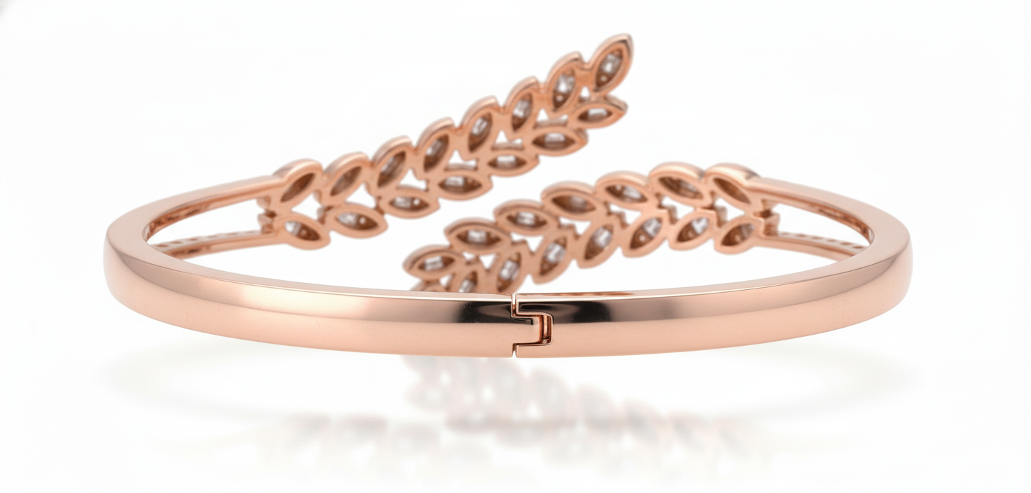 Diamond Open Bangle - Image 3