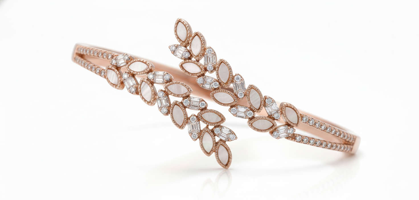 Diamond Open Bangle - Image 4