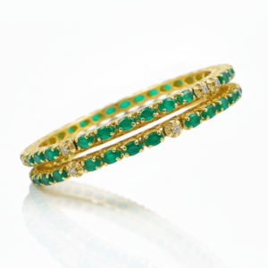 Emrald Gold Kada Bangles