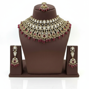 Ruhani Ruby Polki Choker Set