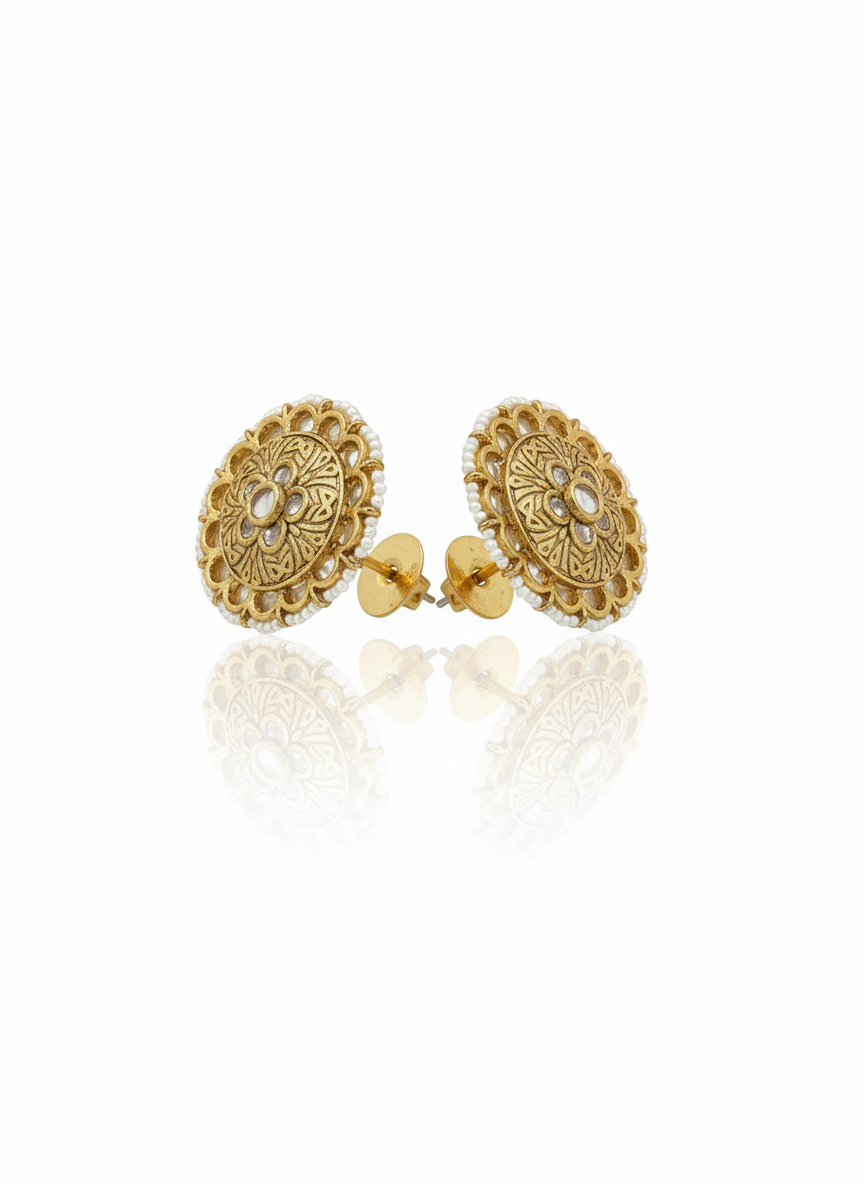 Antique Pearl Studs - Image 2