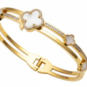 Clover Diamond Bangle