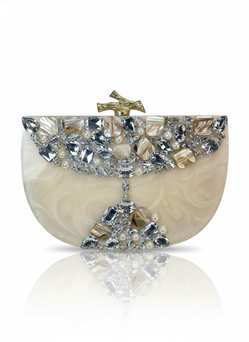 Marbled Gem Clutch Bags - Image 3