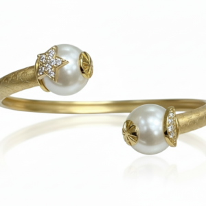 Celeste Pearl Star Open Bangle