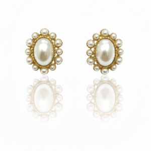 Pearl Halo Studs
