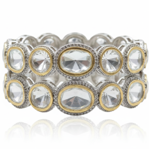 Dual Tone Kundan Bangle