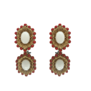 Regal Coral & Pearl Studs