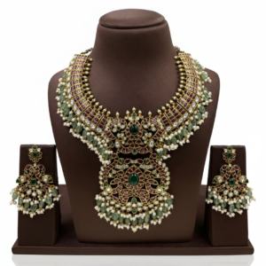 Noorika Emerald Heritage Necklace Set