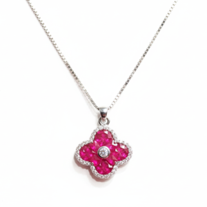 Pink Clover Pendant