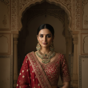 Noorika Emerald Heritage Necklace Set