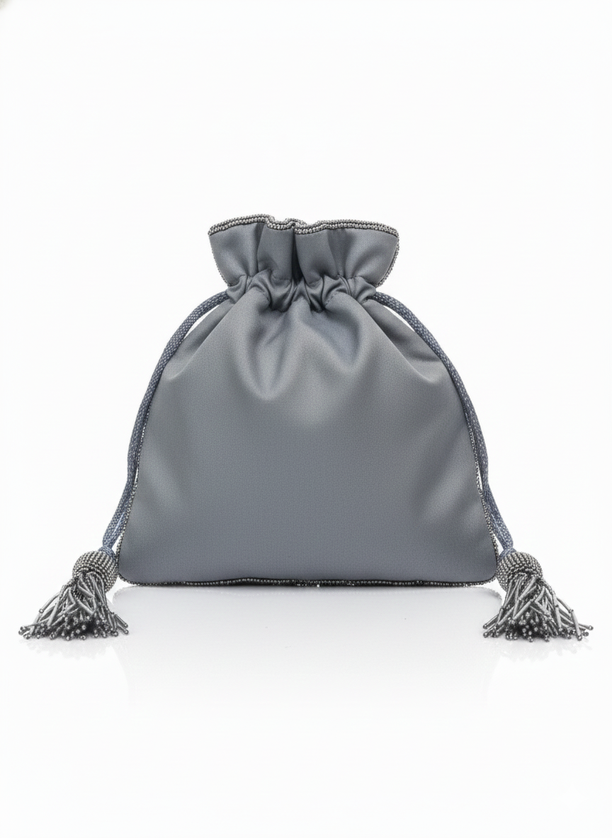 Silver Dusk Embellished Potli Bag - Image 2