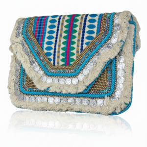 Coastal Fiesta Embroidered Clutch