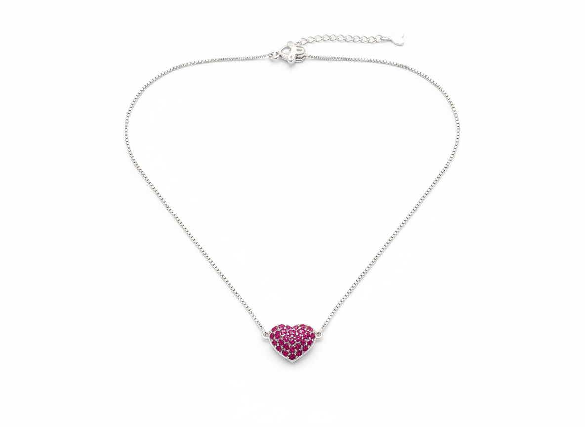 Ruby Heart Bracelet - Image 4