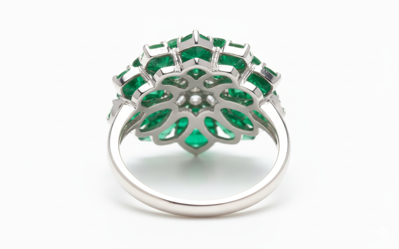 Emerald Bloom Ring - Image 4