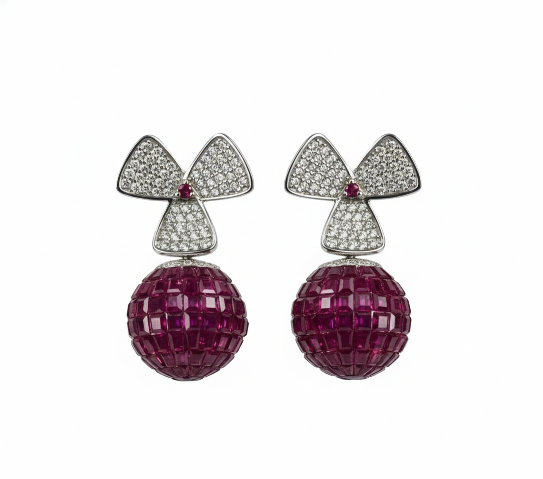 Ruby Radiance Earring