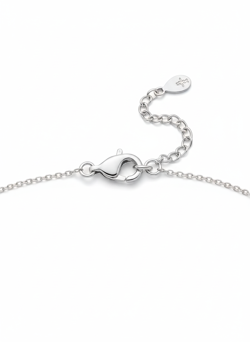 Silver Halo Pendant Necklace - Image 5