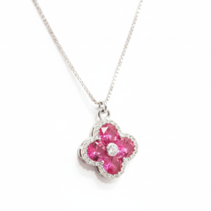 Pink Clover Pendant