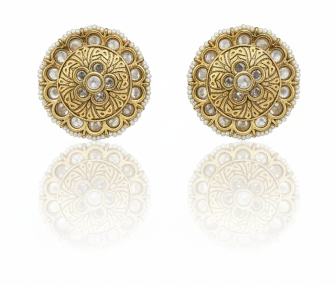 Antique Pearl Studs - Image 4