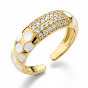 Enamel Diamond Ring