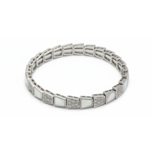 Crystal Pearl Geometric Bracelet