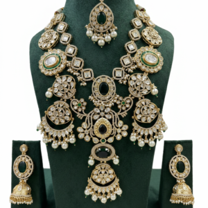 Noor-e-Sultan Emerald Polki Bridal Set