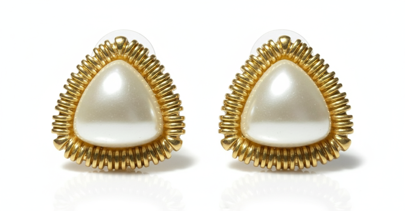 Solara Tri-Pearl Stud Earrings - Image 4