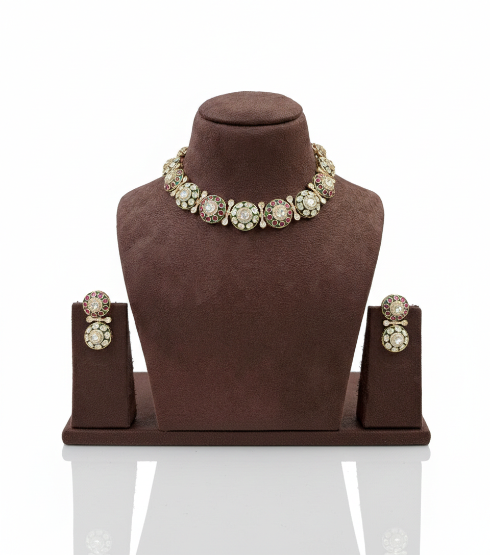 Meenakari and Kundan Choker Set