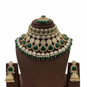 Emerald Riyasat Polki Choker Set
