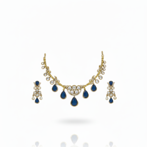 Royal Blue Sapphire & Polki Kundan Necklace