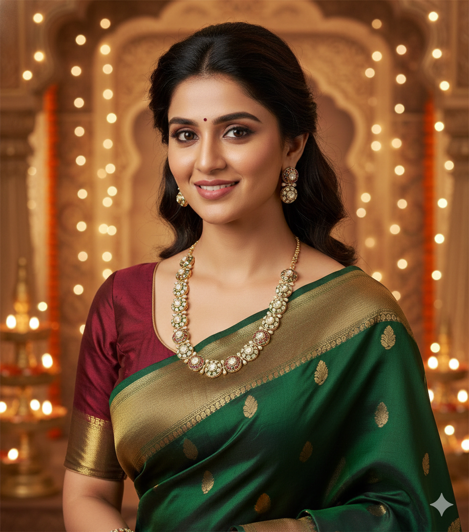 Meenakari and Kundan Choker Set - Image 4