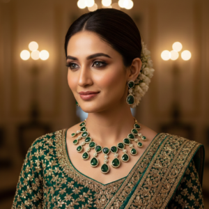 Emerald Royale Necklace & Earring Set