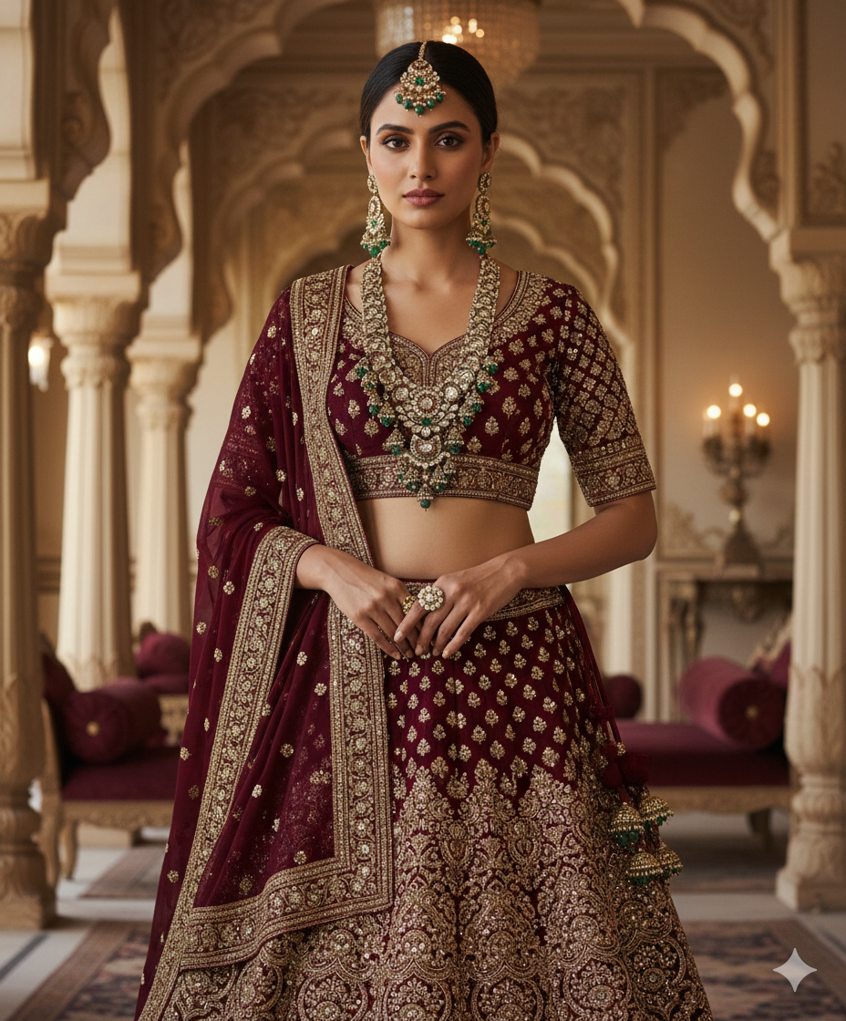 Noor-e-Zevar Polki Bridal Necklace Set - Image 5