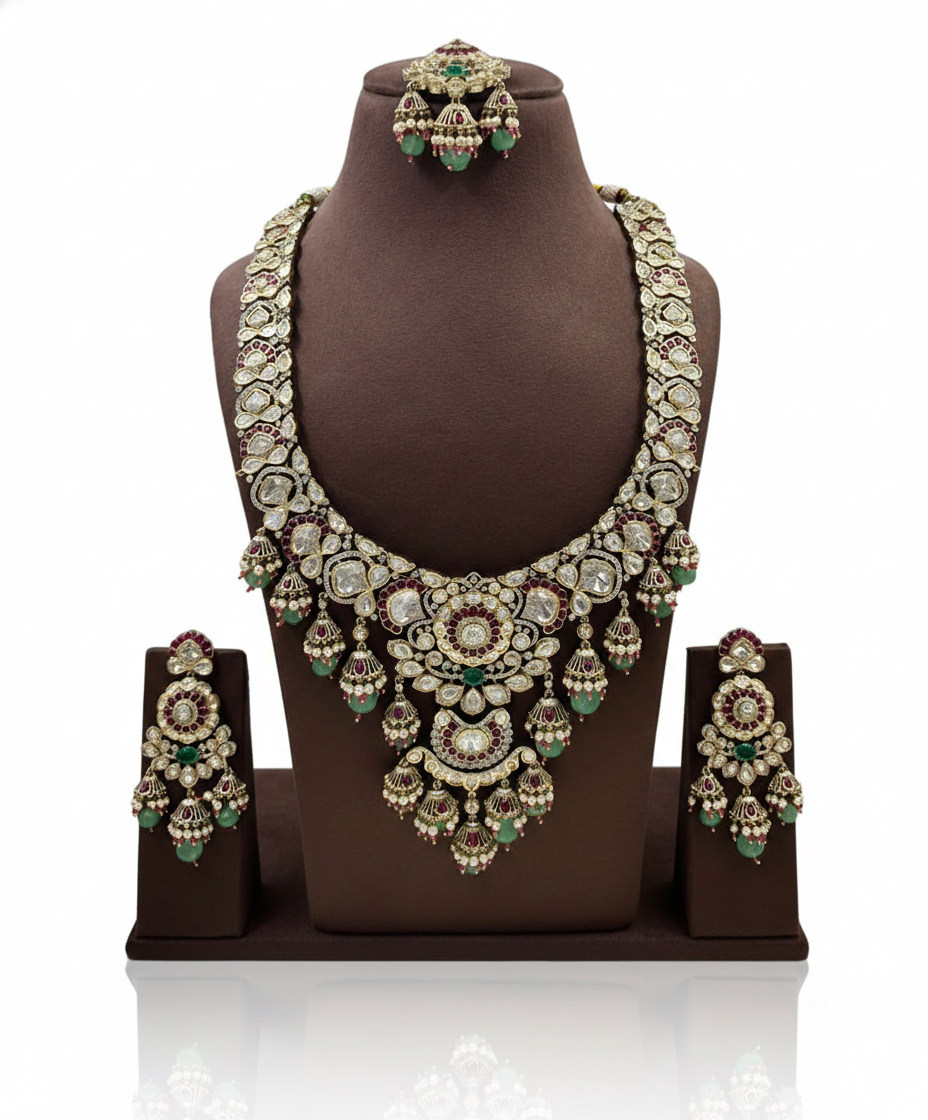 Noor-e-Zevar Polki Bridal Necklace Set