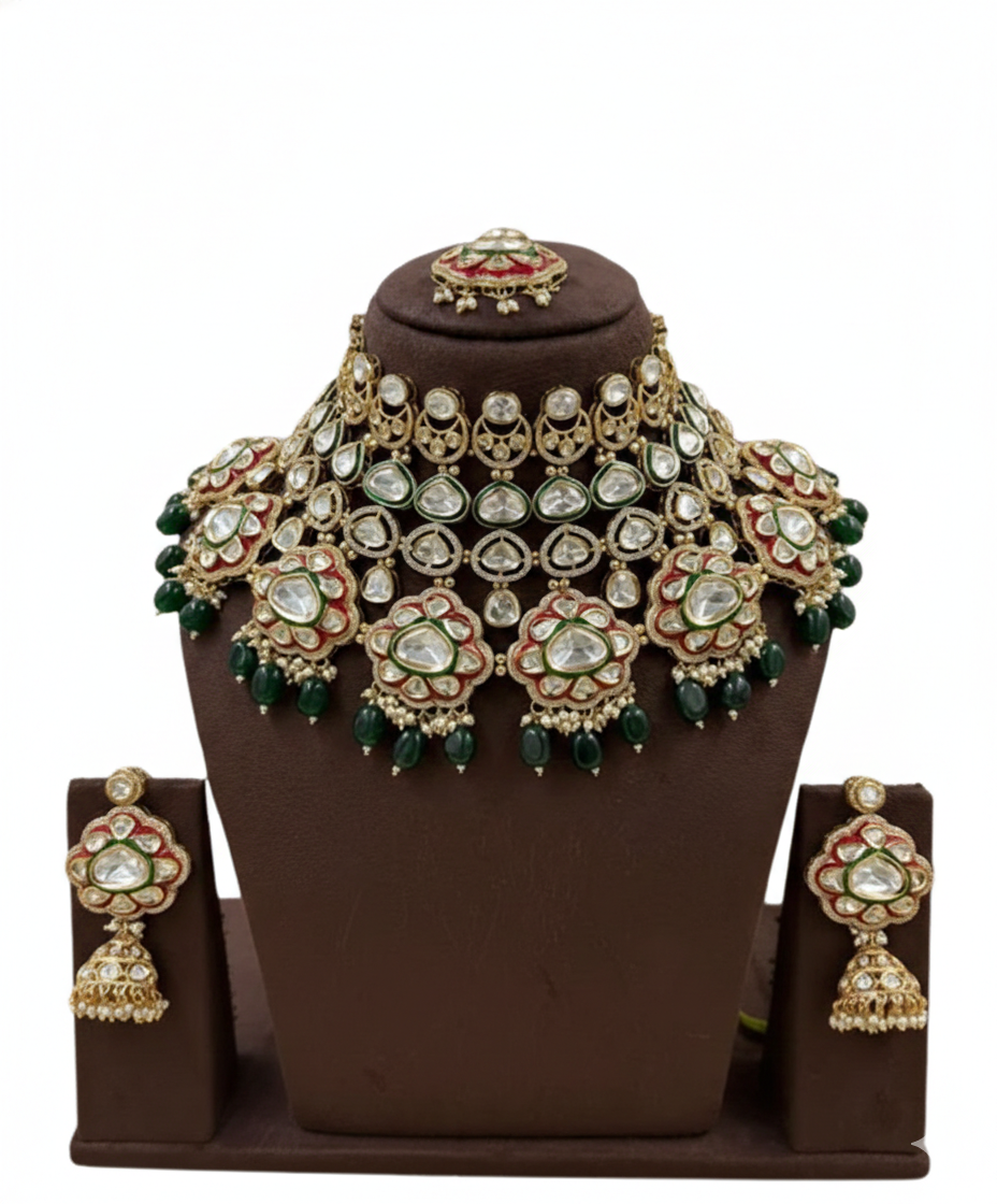 Zeenat-e-Mehfil Polki Choker Set - Image 5