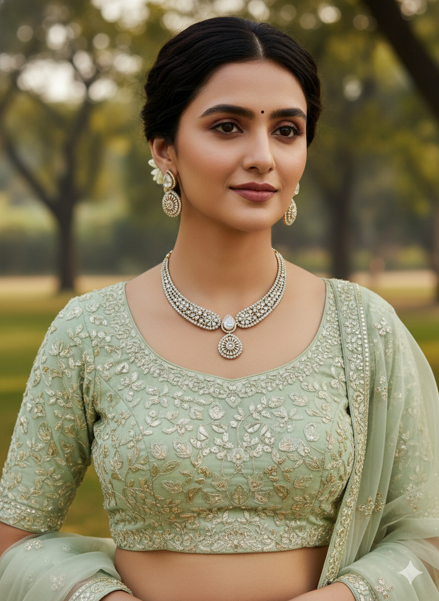 Regal Radiance Antique Necklace & Earring Set - Image 2