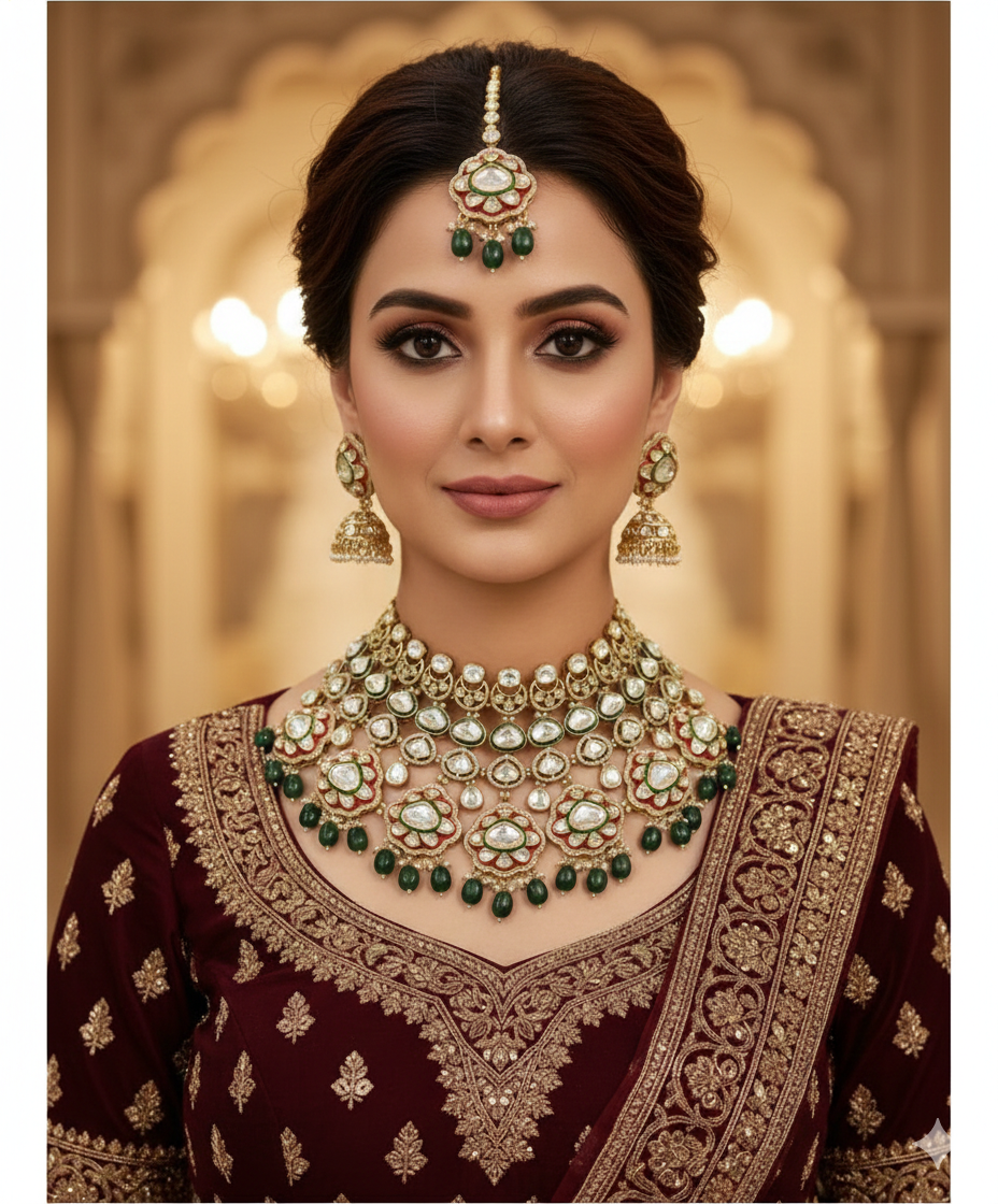 Zeenat-e-Mehfil Polki Choker Set - Image 2