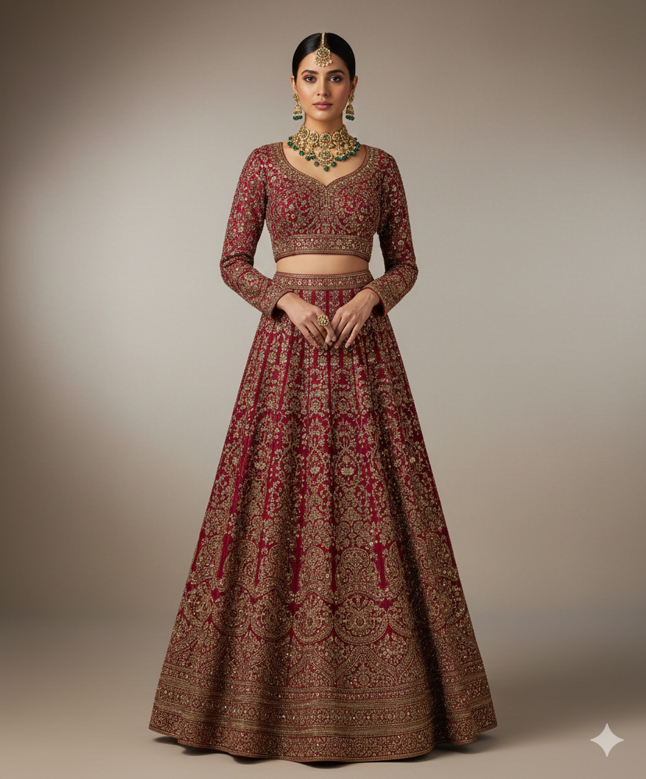 Royal Temple Gold Choker Necklace Set - Image 4