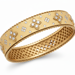 Blossom Diamond Gold Bangle