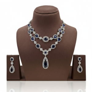 Sapphire Necklace & Earring Set