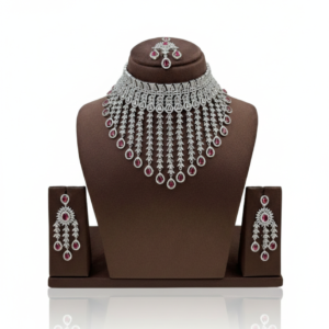 Noor-e-Ruby Cascade Bridal Choker Set