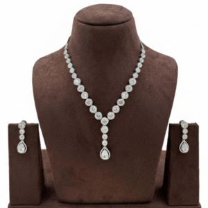 Sparkle Diamond Necklace & Earring Set
