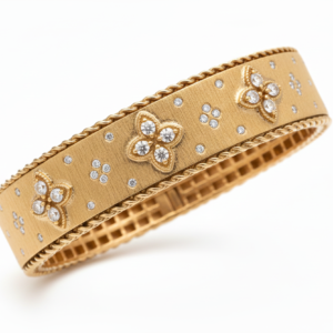 Blossom Diamond Gold Bangle