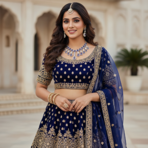 Royal Sapphire Cascade Necklace & Earring Set