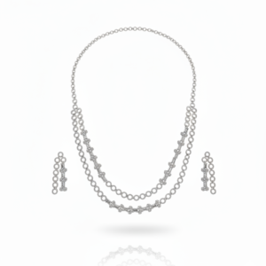 Luna Link Diamond Necklace & Earring Set