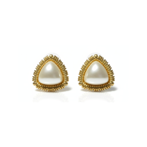 Solara Tri-Pearl Stud Earrings