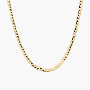 Classic Gold Curb Chain Necklace