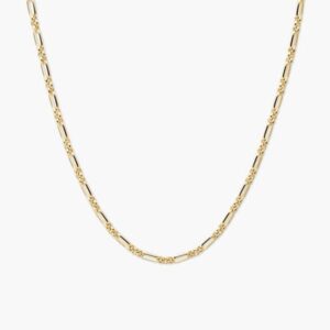 Modern Gold Paperclip Link Chain Necklace