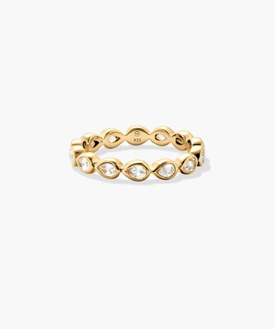 Gold Infinity-Style Diamond Band Ring